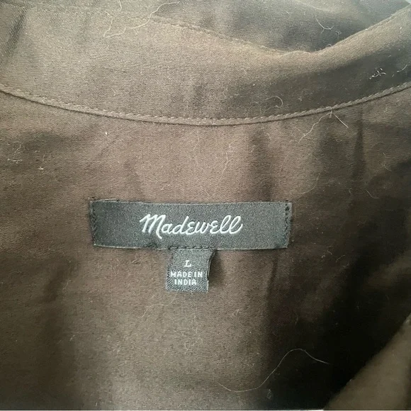 Madewell Y-Neck Relaxed Shirtdress in Dark Carob - Picture 5 of 8